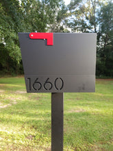 Load image into Gallery viewer, Modern Sierra Grande Mailbox - Powder Coated Flat Black - Alpinemetaldesign