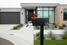 Load image into Gallery viewer, Modern Sierra Mailbox - Powder Coated Flat Black - Alpinemetaldesign