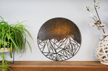 Load image into Gallery viewer, Geometric Mountain - Solid Sky - Alpinemetaldesign