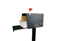 Load image into Gallery viewer, Modern Sierra Grande Mailbox - Powder Coated Flat Black - Alpinemetaldesign
