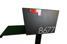 Load image into Gallery viewer, Modern Sierra Grande Mailbox - Powder Coated Flat Black - Alpinemetaldesign
