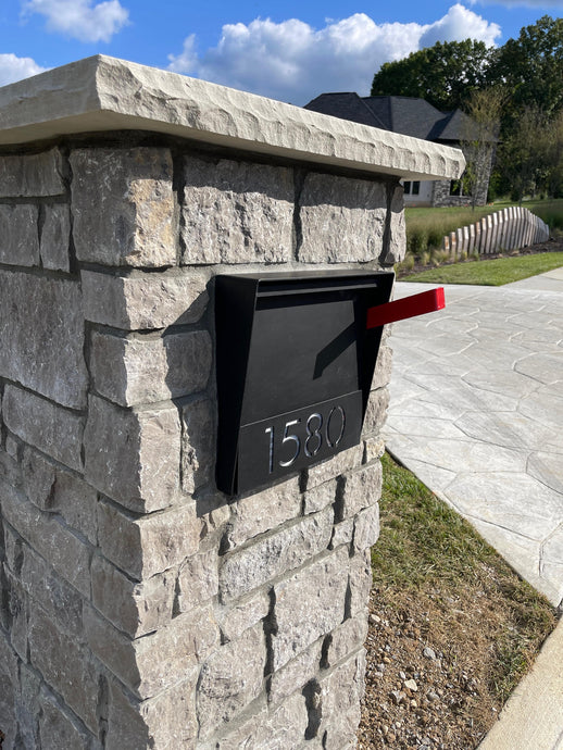Modern Masonry Mailbox - Alpinemetaldesign