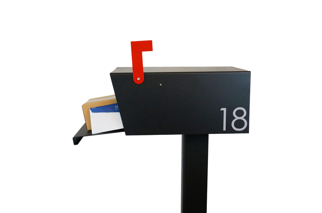 Modern Sierra Mailbox - Powder Coated Flat Black - Alpinemetaldesign