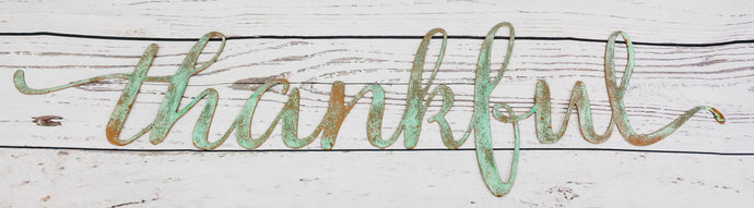 Thankful - Metal Wall Art - Alpinemetaldesign