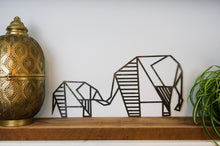 Load image into Gallery viewer, Geometric Elephants - Alpinemetaldesign
