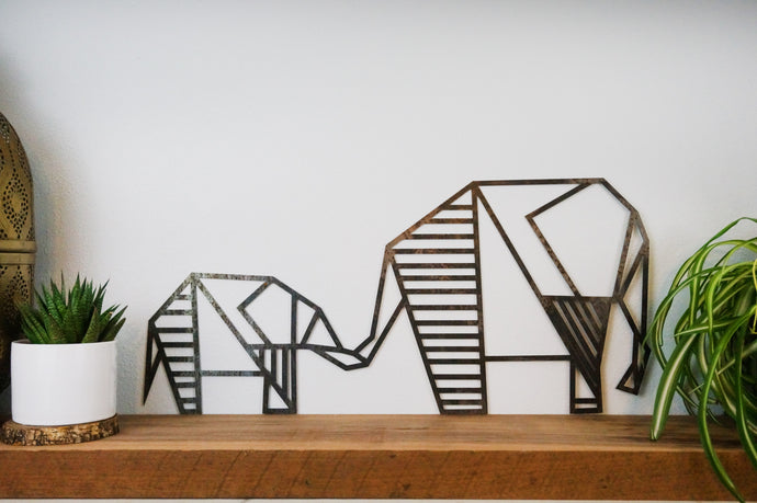 Geometric Elephants - Alpinemetaldesign