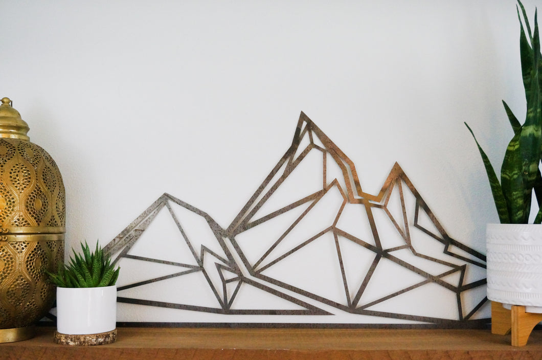 Geometric Mountain Scape - Alpinemetaldesign