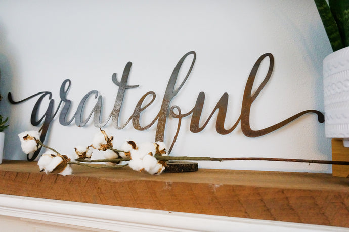 Grateful - Metal Wall Art - Alpinemetaldesign